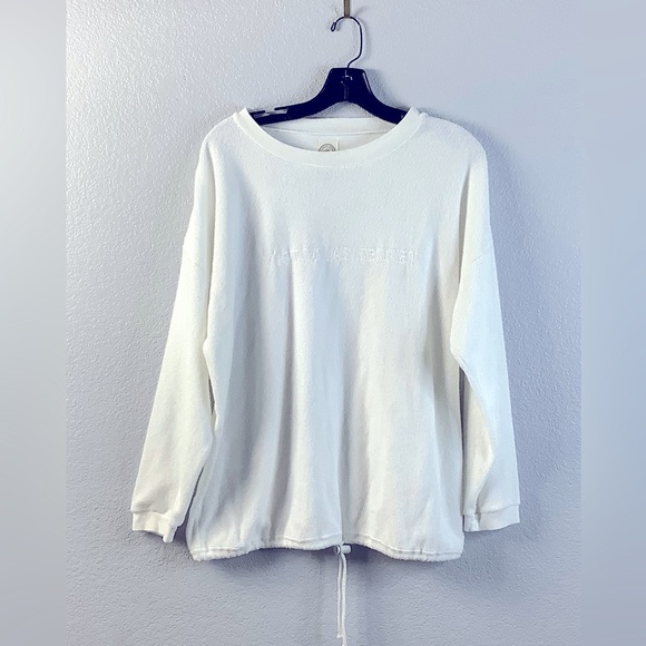 Victoria Secret Authentic Country Trademark Terry Cloth Drawstring Top Medium Sz - Picture 1 of 11